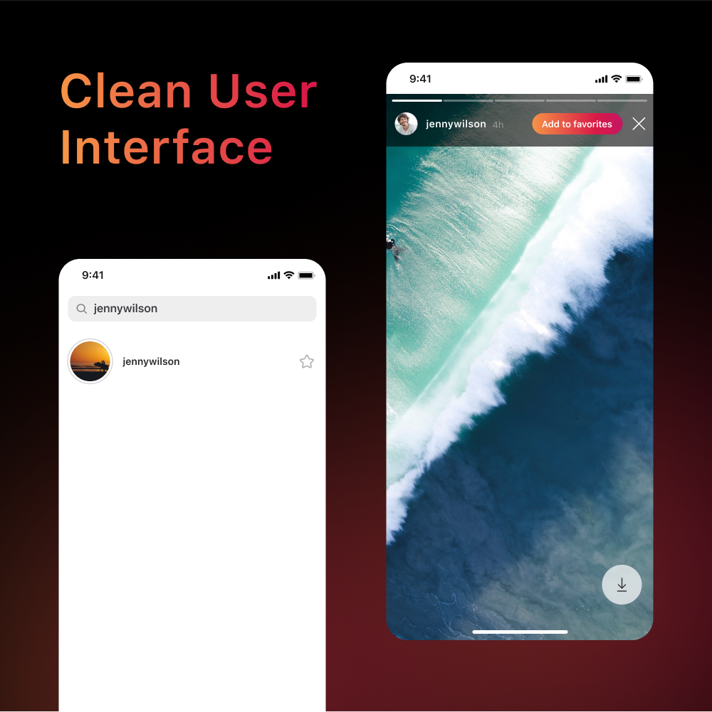 Clean application interface